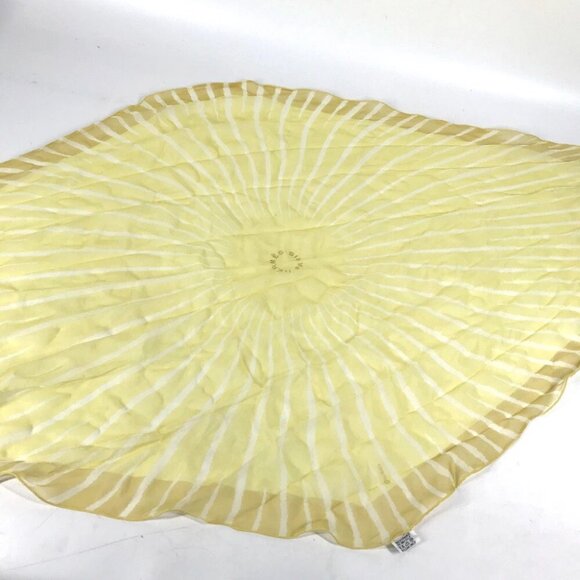 HERMES triangle Triangle stripe Scarf silk yellow - Picture 5 of 13